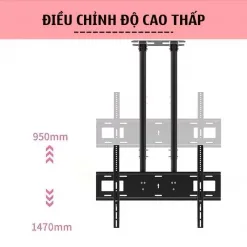 Alternative view of Giá Treo Tivi Thả Trần 2 Cọc TB580 (60 - 100 Inch) - Chịu Lực Cực Khủng