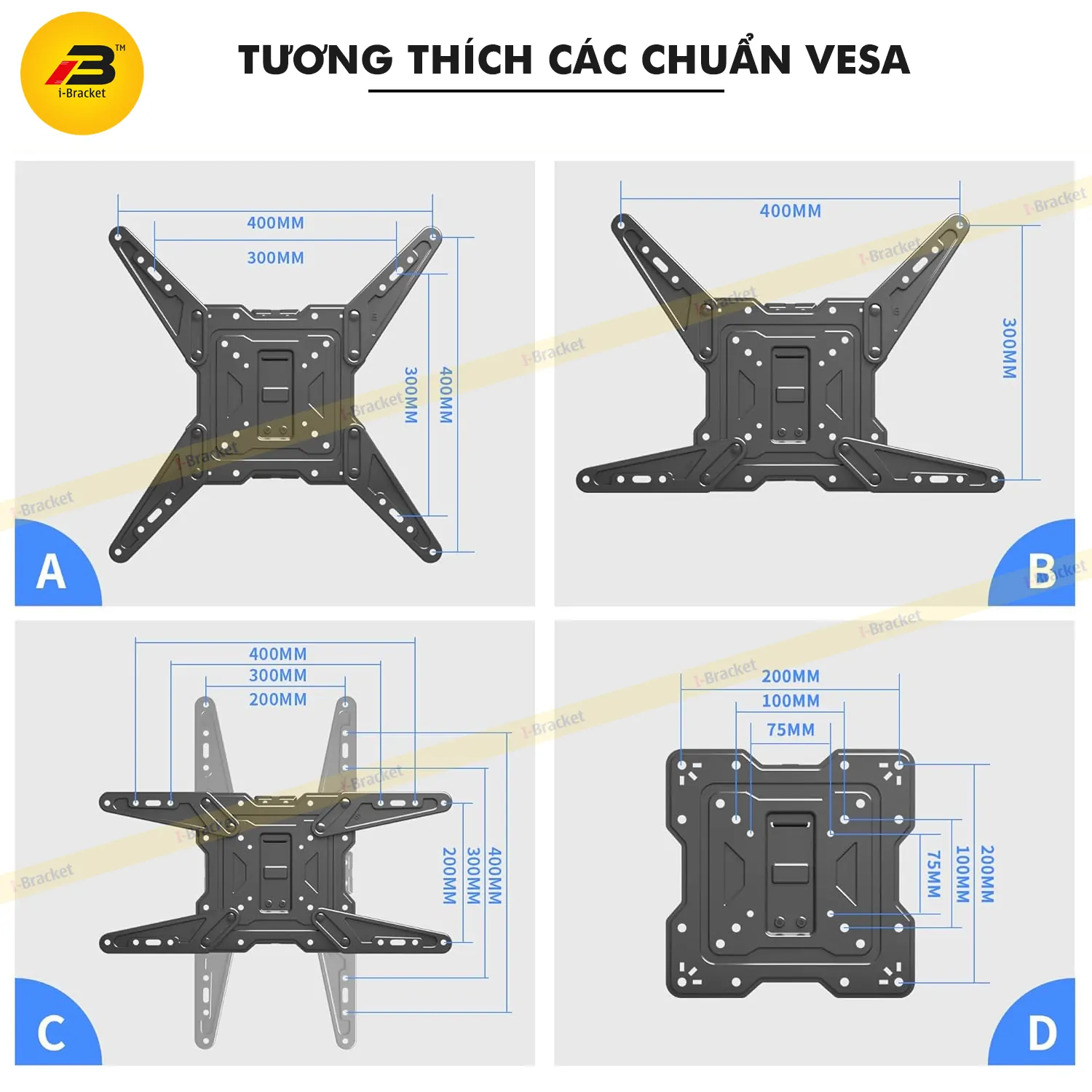 Giá Treo Tivi Xoay Góc Đa Năng I-BRACKET B5 32 – 60 Inch - Ảnh 7