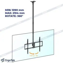 Giá treo tivi thả trần ERGOTEK E565 (50 – 100 Inch) – Giải pháp tối ưu không gian
