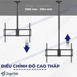 Alternative view of GIÁ TREO TIVI THẢ TRẦN ERGOTEK E565 (50 – 100 INCH) – GIẢI PHÁP TỐI ƯU CHO KHÔNG GIAN