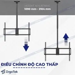 Alternative view of Giá treo tivi thả trần ERGOTEK E565 (50 – 100 Inch) – Giải pháp tối ưu không gian