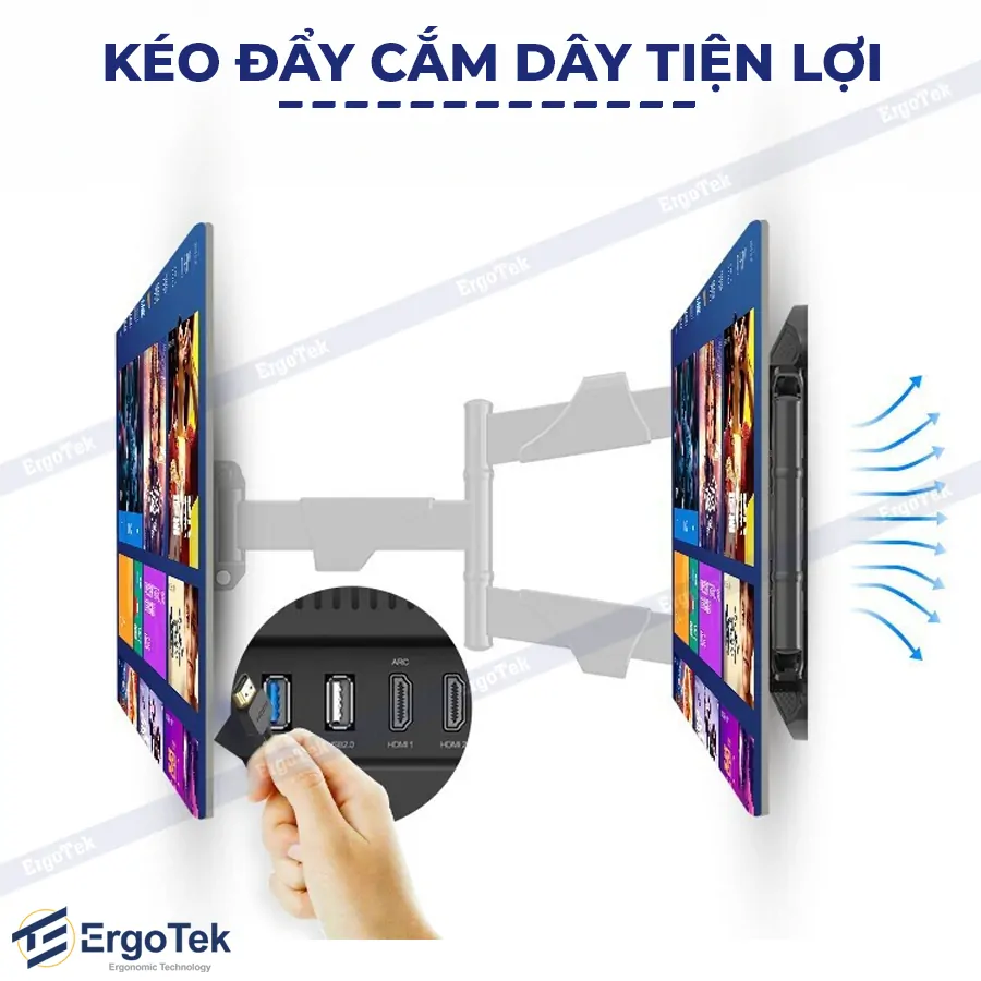 Giá treo tivi đa năng ERGOTEK E65 32 – 75 Inch - Ảnh 7