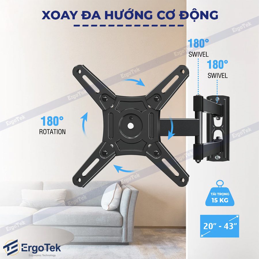 GIÁ TREO MÀN HÌNH / TIVI ERGOTEK E84 20 – 43 INCH - Ảnh 7