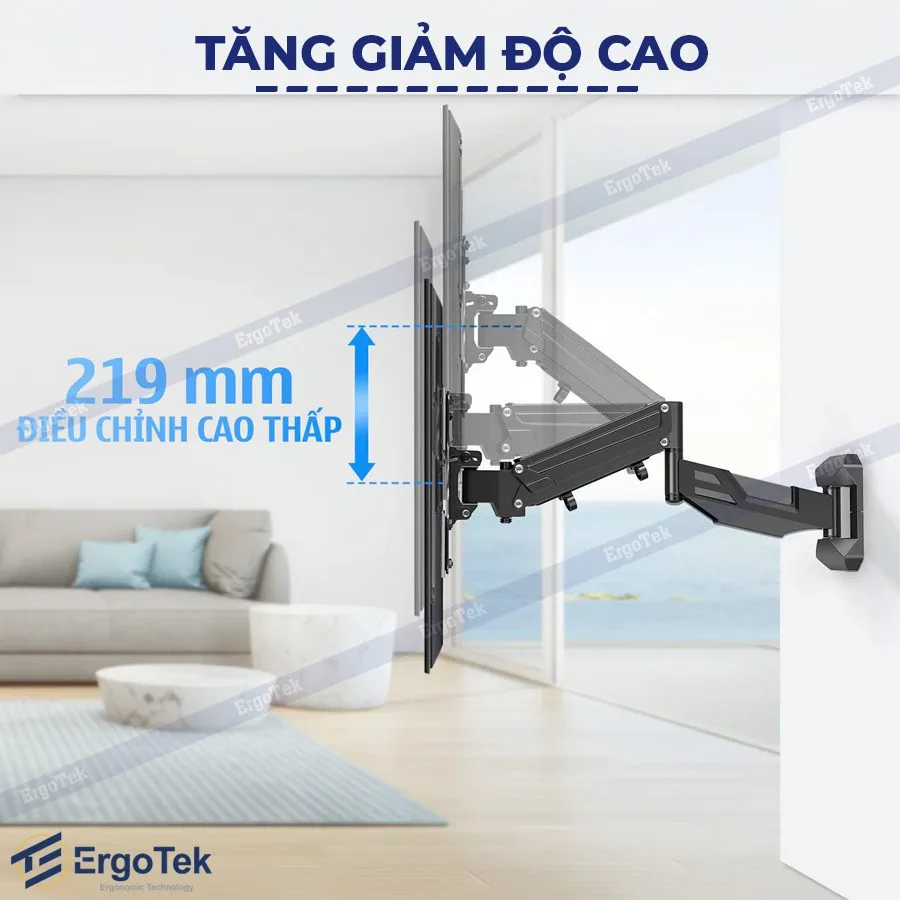 Giá Treo Tivi Xoay Góc Nâng Hạ Độ Cao ERGOTEK E888 34 – 55 Inch - Ảnh 3