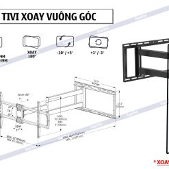 Alternative view of GIÁ TREO TIVI XOAY VUÔNG GÓC ERGOTEK E900 47 – 90 INCH