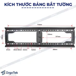 Alternative view of Giá Treo Tivi Nghiêng / Gật Gù Ergotek E96 GG (65 - 90 Inch) - Thép Dày Siêu Chịu Lực 80kg