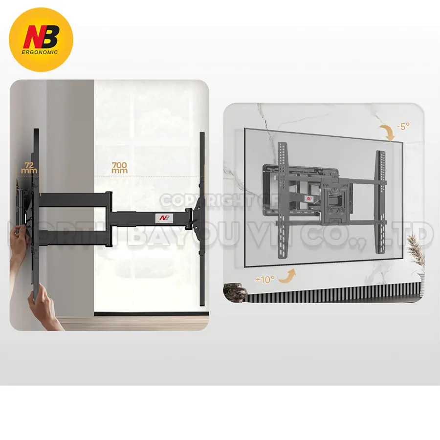 Giá Treo Tivi Xoay Đa Năng North Bayou NB SP5 75 – 110 Inch - Ảnh 3