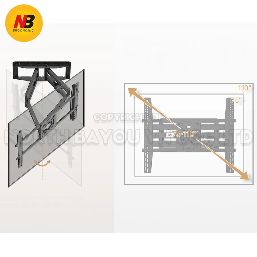 Giá Treo Tivi Xoay Đa Năng North Bayou NB SP5 75 – 110 Inch - Ảnh 4