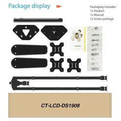 Alternative view of Giá treo 3 màn hình máy tính để bàn