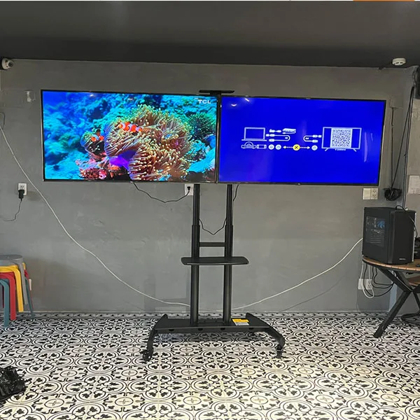 Giá Treo Tivi Di Động 2 màn hình Ngang (32-55) Inch