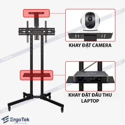 Alternative view of Giá Treo Tivi Di Động Ergotek E1750 (32 – 60 Inch) – Giải Pháp Linh Hoạt Cho Mọi Không Gian